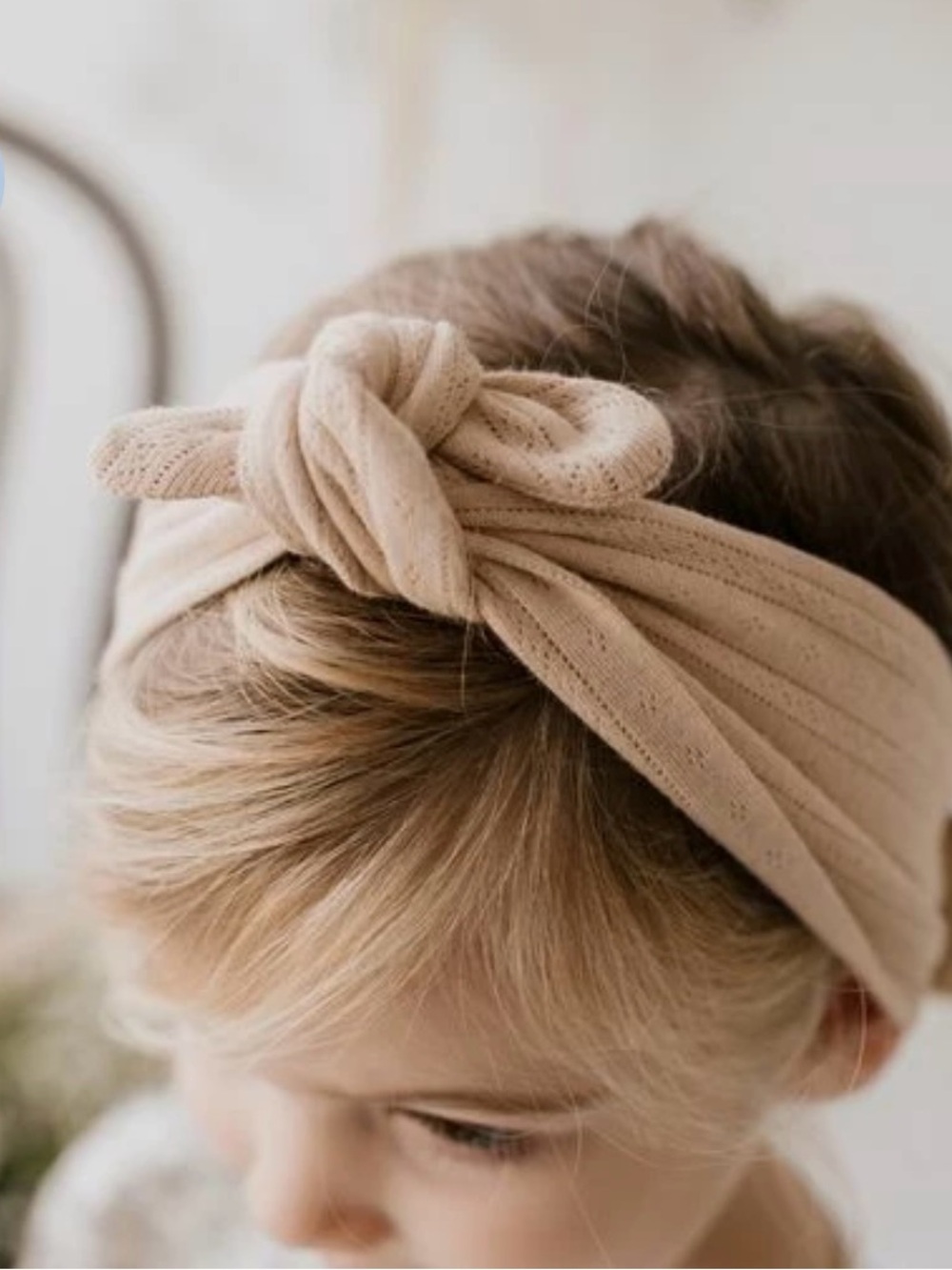 Jamie Kay Organic Pointelle Headband in Chai Caramel Size Child